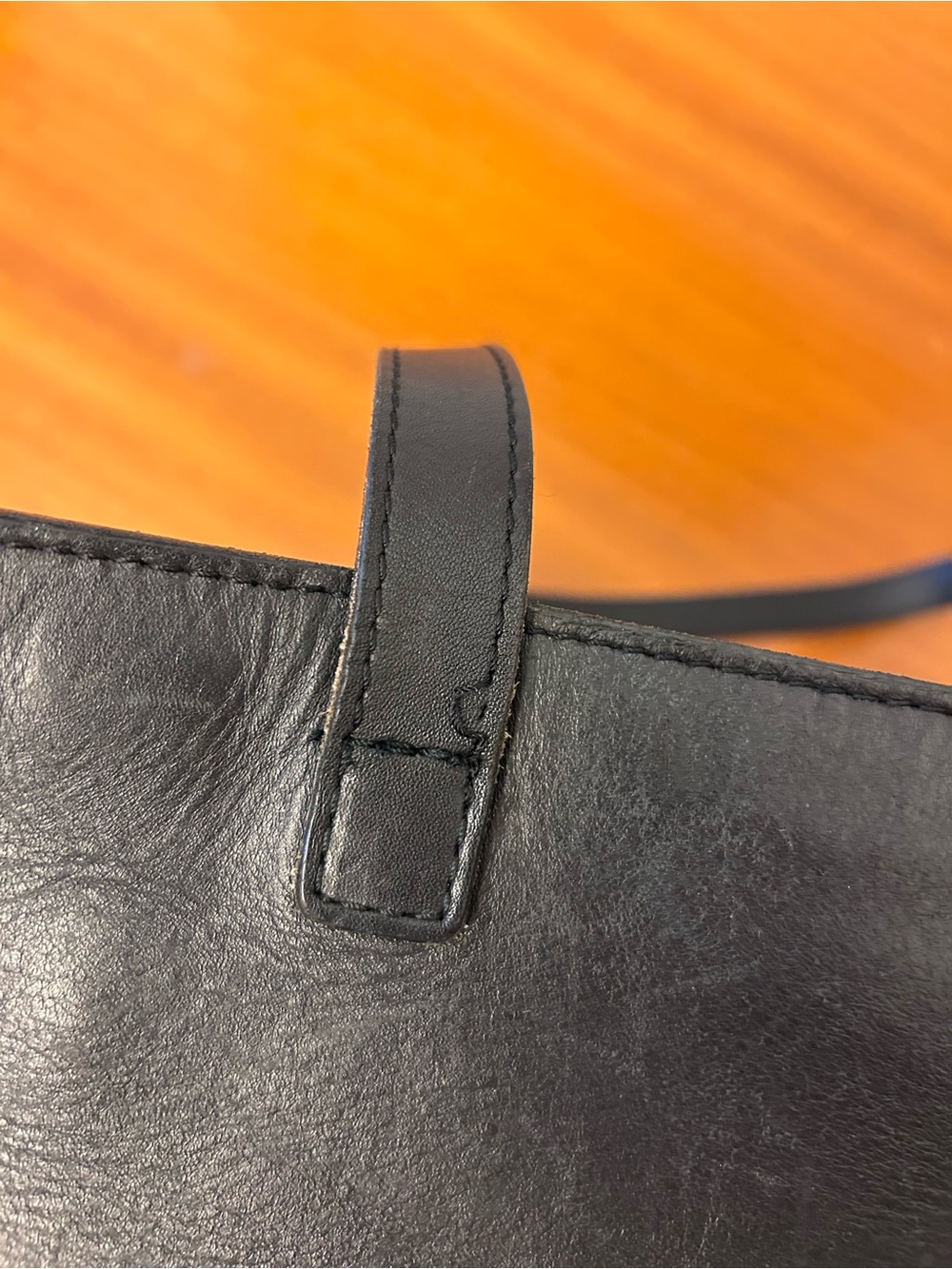 Michael Green Scandia Bag USA Black Leather Tote Bag with Double Shoulder Straps - Picture 15 of 16
